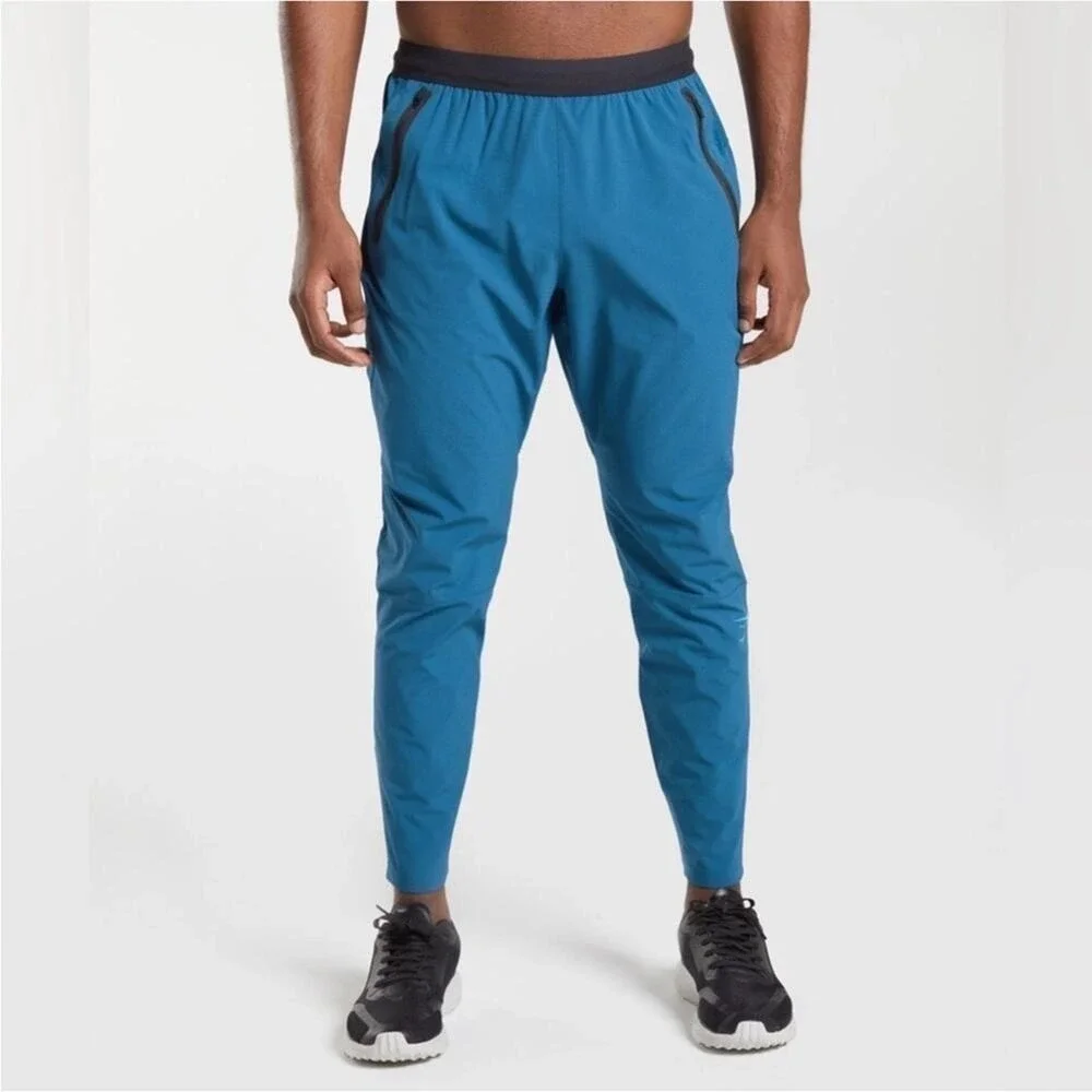 Gymshark Hybrid Woven Pull On Joggers M Blue